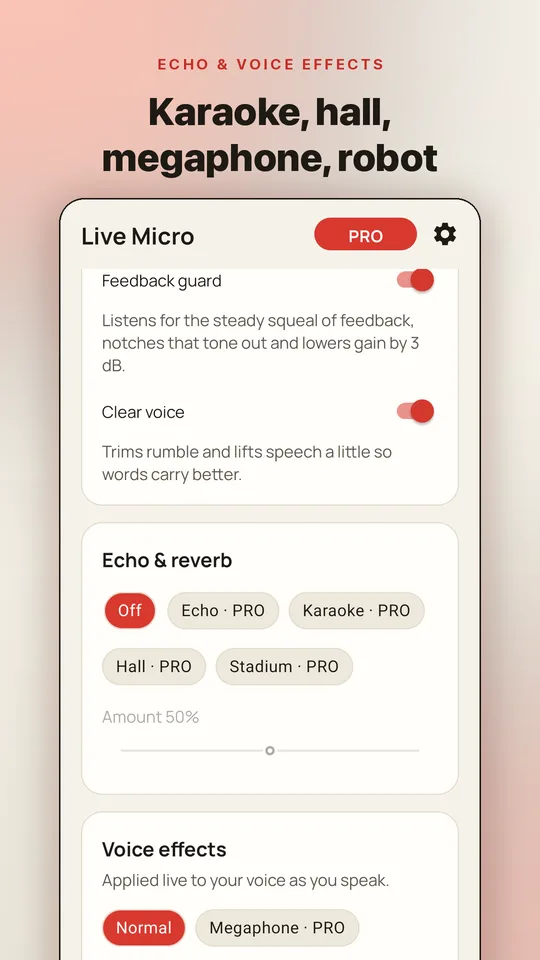 Echo and voice effects